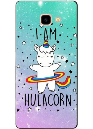 Силиконовый бампер чехол для samsung j4 plus galaxy j415 с рисунком единорог