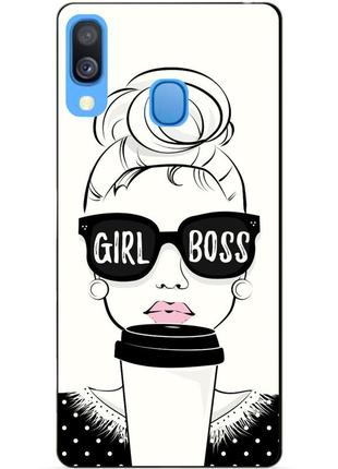 Силіконовий бампер чохол для samsung a40 2019 galaxy a405f з малюнком girl boss