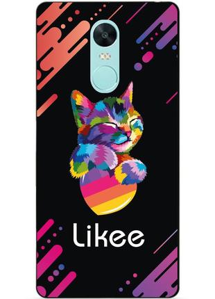Силіконовий бампер чохол для xiaomi redmi note 4x з малюнком likee