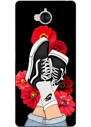 Чохол силіконовий для huawei y5 2017 з картинкою кеди