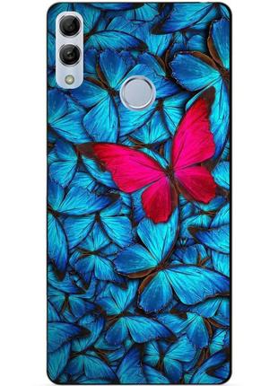 Силіконовий чохол для huawei honor 10 lite з малюнком червона метелик