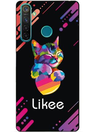 Силиконовый чехол бампер для realme 5 pro с рисунком likee