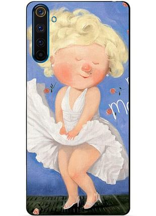 Силиконовый чехол бампер для realme 6 pro с рисунком монро гапчинская