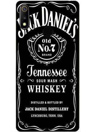 Силіконовий чохол бампер для realme 3 з малюнком jack daniels