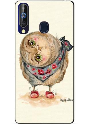 Силіконовий чохол силіконовий бампер для samsung a60 з малюнком совеня