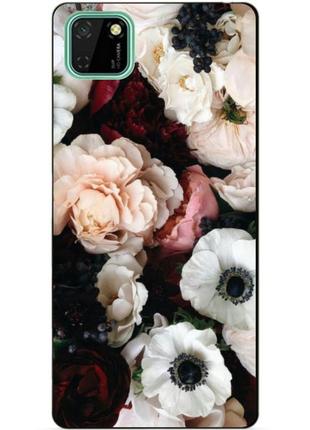 Силиконовый чехол бампер для huawei y5p с рисунком маки