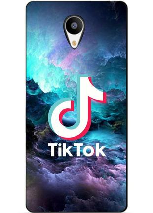 Силиконовый чехол бампер для meizu m5 с рисунком tik tok