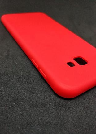 Силиконовый чехол бампер для samsung j4 plus candy case красный5 фото