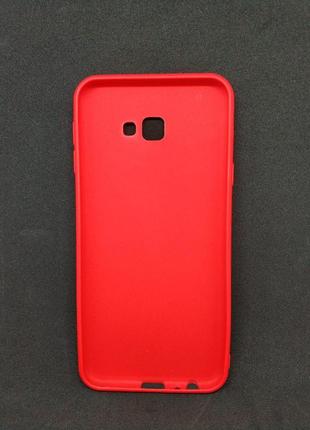 Силиконовый чехол бампер для samsung j4 plus candy case красный2 фото