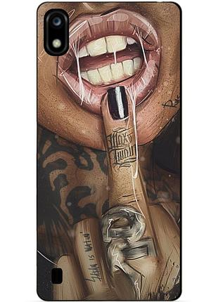 Силиконовый бампер чехол для zte blade a7 с рисунком swag