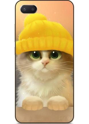 Силиконовый чехол для iphone 6 с рисунком котик в шапке