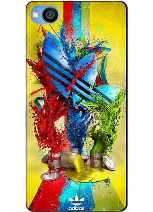 Силиконовый бампер чехол для xiaomi redmi go с рисунком adidas