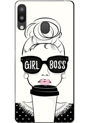 Силиконовый бампер чехол для samsung m20 2019 galaxy m205f с рисунком girl boss