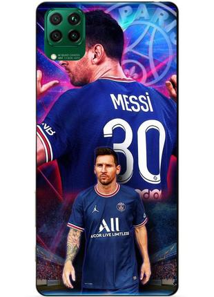 Силиконовый чехол бампер для huawei p40 lite с рисунком месси псж