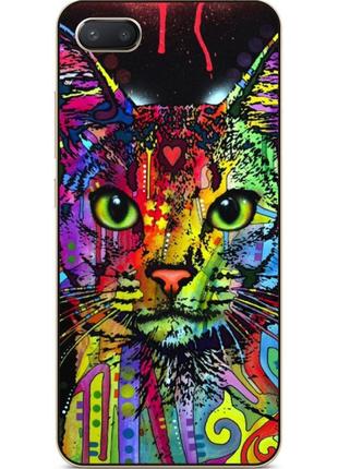 Силиконовый чехол бампер для iphone 8 с рисунком кот поп-арт