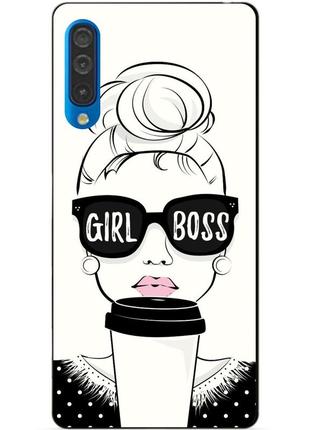 Силіконовий чохол для samsung a50 з малюнком girl boss