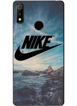 Силіконовий чохол бампер для realme 3 з малюнком nike