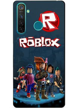 Силиконовый чехол бампер для realme 5 pro с рисунком roblox