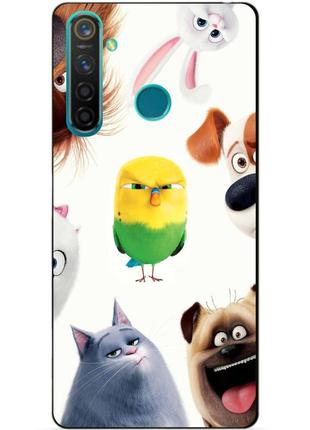 Силіконовий чохол бампер для realme q з малюнком таємна життя домашніх тварин