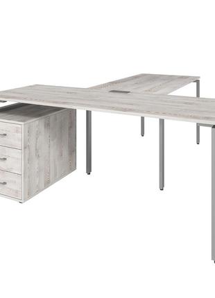 Офисный письменный стол руководителя loft details lmb200 сосна лофт белая