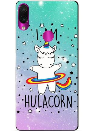 Силіконовий бампер чохол для xiaomi note 9 з малюнком єдиноріг