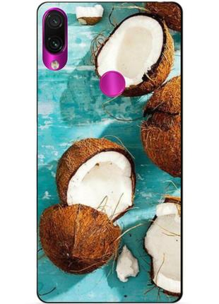 Силіконовий бампер чохол для xiaomi note 9 з малюнком кокоси