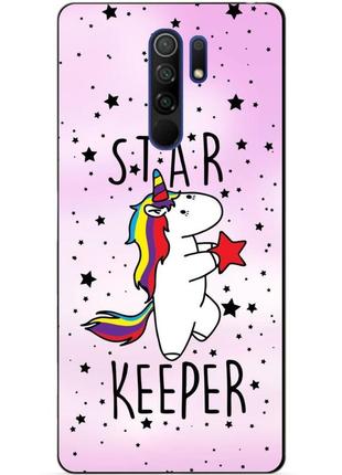 Силіконовий бампер чохол для xiaomi redmi 9 з малюнком поні єдиноріг