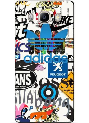 Бампер силиконовый чехол для samsung j7 2016 galaxy j710 с рисунком adidas