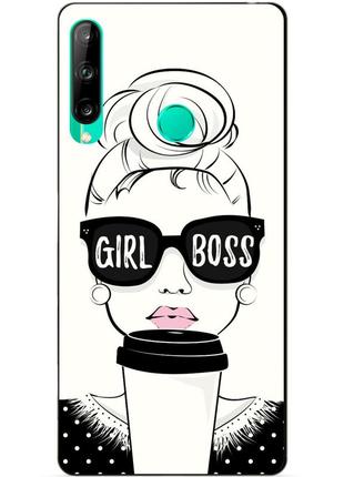 Силиконовый чехол бампер для huawei p40 lite e с рисунком girl boss