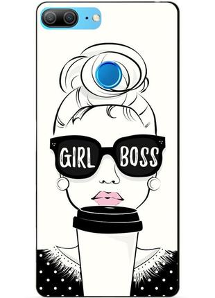 Чехол силиконовый для huawei honor 9 lite с рисунком girl boss