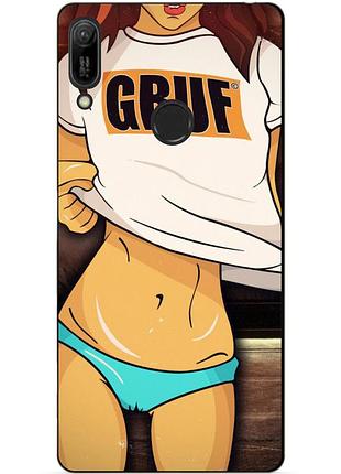 Силиконовый чехол для huawei y6 prime 2019 с рисунком девушка в майке