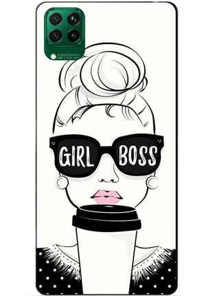 Силиконовый чехол бампер для huawei p40 lite с рисунком girl boss