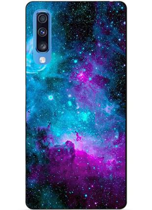 Чехол силиконовый для samsung a70 с рисунком галактика