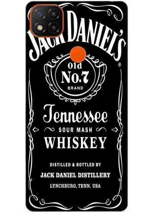 Силиконовый бампер чехол для xiaomi redmi 9c с рисунком jack daniels