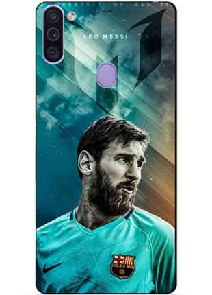 Силіконовий бампер чохол для samsung m11 з малюнком messi