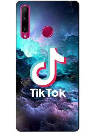 Силиконовый бампер чехол для huawei honor 10i с рисунком tik tok