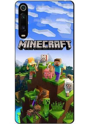 Чехол силиконовый для xiaomi mi 9t pro/mi 9t pro с рисунком minecraft