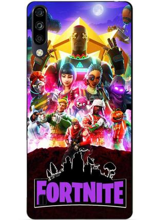 Силиконовый чехол бампер для zte blade a7 2020 с рисунком fortnite