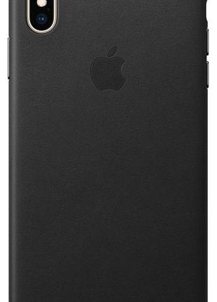 Оригинальный кожаный чехол apple leather case mrwt2zm/a для iphone xs max (6.5") black