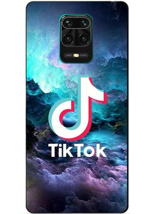 Силиконовый бампер чехол для xiaomi redmi note 9s/note 9 pro с рисунком tik tok