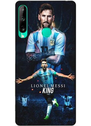 Силиконовый чехол бампер для huawei p40 lite e с рисунком messi аргентина1 фото