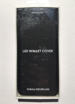 Чохол-книга smart led wallet view cover ef-ng988pbegru для samsung galaxy s20 ultra (6.9") чорний6 фото