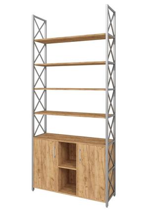 Стеллаж металлический loft details xx-231-2 дуб крафт золотой
