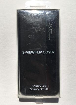 Чоловіча книжка оригінальний s-view clear view cover ef-zg980cbegru для samsung galaxy s20 5g чорний6 фото