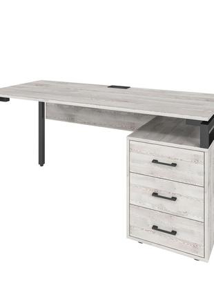 Офісний письмовий стіл loft details lp160b сосна лофт біла з царгою