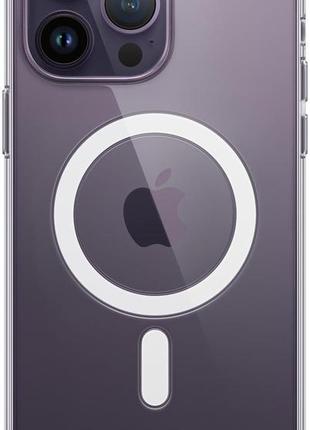 Оригинальный прозрачный чехол apple clear case magsafe mpu73zm/a для iphone 14 pro max (6.7") clear