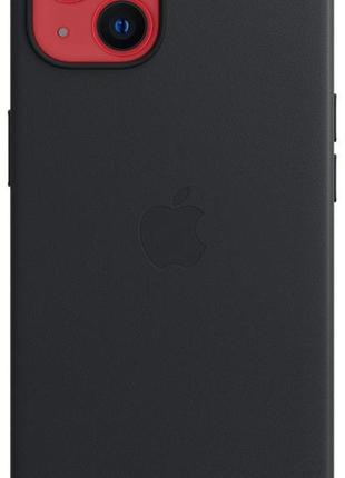 Оригинальный кожаный чехол apple leather case magsafe mm183ze/a для iphone 13 (6.1") black