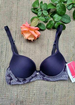 Бюстгальтер passionata by chantalle темно фиолетовый пуш ап 70b