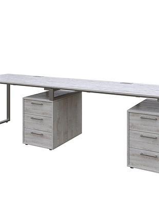 Офисный письменный стол loft details l135 double сосна лофт белая