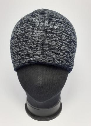 Мужская теплая трендовая шапка ozzi original синий.2 фото
